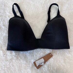 SKIMS Women's Body Lightly Lined Bra Onyx Black Wireless Size 32DDDD NWT